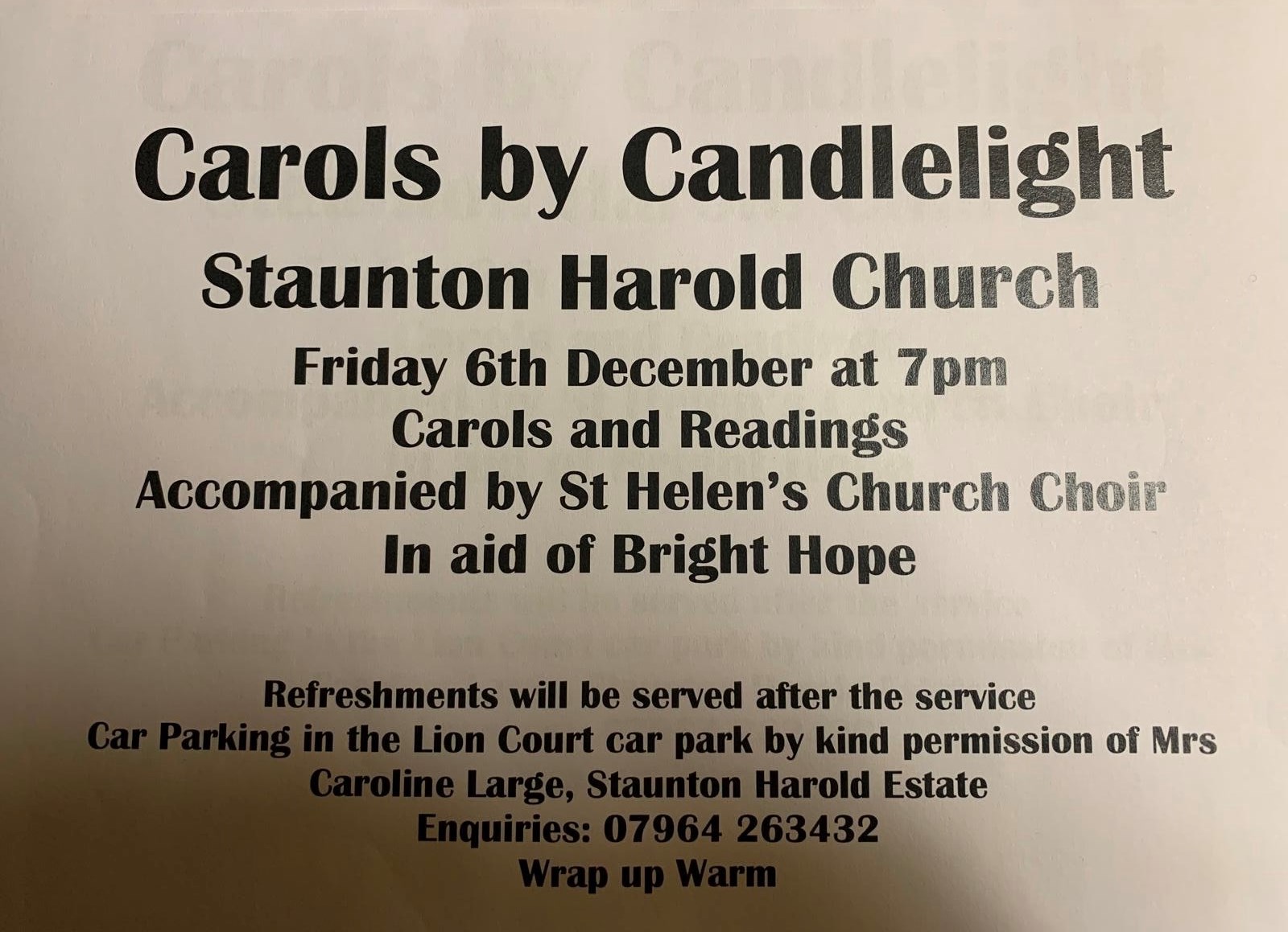 Carols at Staunton